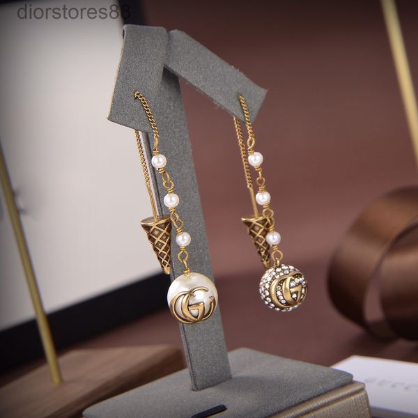 ring g family 2021 brass pearl diamond ball pendant earrings for women's ice cream medium and long, Silver
ring g family 2021 brass pearl diamond ball pendant earrings for women's ice cream medium and long, Silver