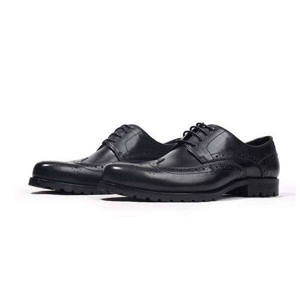 dress shoes arrivals men business genuine leather brock retro gentleman formal brogue carved oxford e55, Black
dress shoes arrivals men business genuine leather brock retro gentleman formal brogue carved oxford e55, Black