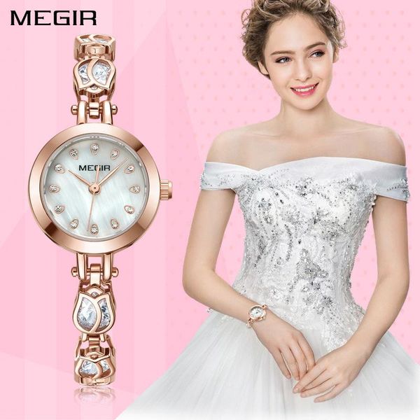 wristwatches megir women's watch fashion copper shell imported core rhinestone quartz watches women relogio feminino, Slivery;brown
wristwatches megir women's watch fashion copper shell imported core rhinestone quartz watches women relogio feminino, Slivery;brown