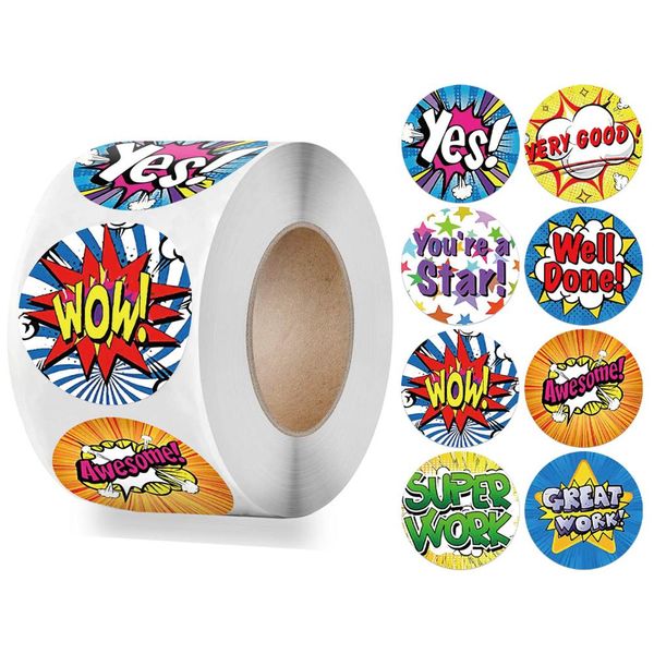 500 Pcs Reward Stickers English Very Good Cartoon Cute Words for School Student Kids Classic Toy 1 inch Encouragement Sticker
500 Pcs Reward Stickers English Very Good Cartoon Cute Words for School Student Kids Classic Toy 1 inch Encouragement Sticker
