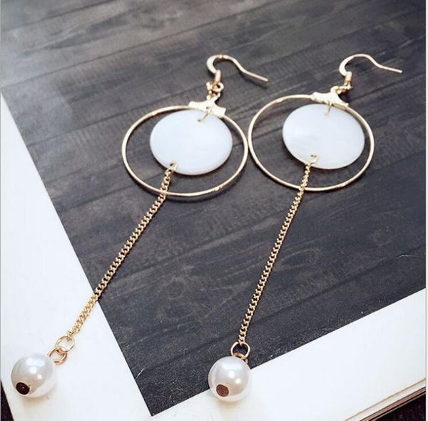 dangle & chandelier minimalist european and american simple fringed pearl round shell long earrings ear line female personality temperament, Silver
dangle & chandelier minimalist european and american simple fringed pearl round shell long earrings ear line female personality temperament, Silver