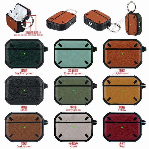 for airpods pro 3 2 1 earphone case wireless bluetooth headset armor litchi pattern air pods headphone shell protective cover anti-drop with
for airpods pro 3 2 1 earphone case wireless bluetooth headset armor litchi pattern air pods headphone shell protective cover anti-drop with