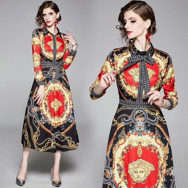 casual dresses european station high-end printing fashion slender mid-long, Black;gray
casual dresses european station high-end printing fashion slender mid-long, Black;gray
