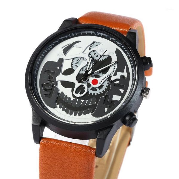 wristwatches sell men's watch sport fashion style quartz wristwatch cool hollow out skull luxury for1, Slivery;brown
wristwatches sell men's watch sport fashion style quartz wristwatch cool hollow out skull luxury for1, Slivery;brown