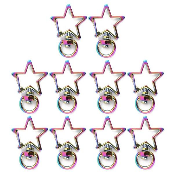 keychains 667e 10pcs rainbow metal snap hook lobster clasp lanyard with keyring for keychain heart star cat key chain open bezel diy bags, Silver
keychains 667e 10pcs rainbow metal snap hook lobster clasp lanyard with keyring for keychain heart star cat key chain open bezel diy bags, Silver