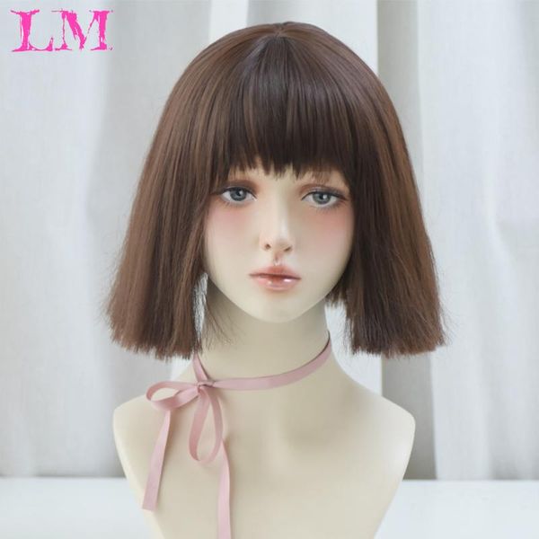 synthetic wigs liangmo short bob wig with bangs for women straight black pink party daily use shoulder length
synthetic wigs liangmo short bob wig with bangs for women straight black pink party daily use shoulder length