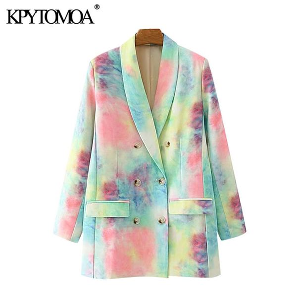 women fashion double breasted tie-dye print blazer coat vintage long sleeve pockets female outerwear chic 210416, White;black
women fashion double breasted tie-dye print blazer coat vintage long sleeve pockets female outerwear chic 210416, White;black