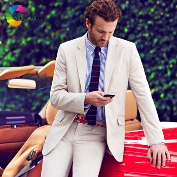 men's suits & blazers beige men for business wedding groom tuxedos 2 pieces (jacket+pants) groomsmen sets man costume homme t, White;black
men's suits & blazers beige men for business wedding groom tuxedos 2 pieces (jacket+pants) groomsmen sets man costume homme t, White;black