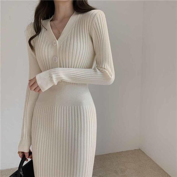 casual dresses korean sweater dress women knitted sweaters v-neck bodycon midi button decor slim long sleeve vestidos elegantes, Black;gray
casual dresses korean sweater dress women knitted sweaters v-neck bodycon midi button decor slim long sleeve vestidos elegantes, Black;gray