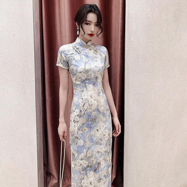 ethnic clothing print flowers oversize 3xl qipao slim vintage button cheongsam women classical mandarin collar chinese dress elegant vestido, Red
ethnic clothing print flowers oversize 3xl qipao slim vintage button cheongsam women classical mandarin collar chinese dress elegant vestido, Red