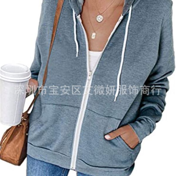 2021 autumn winter new tie dyed long sleeved hoodie women's drawstring pocket zipper cardigan jacket, Blue;black
2021 autumn winter new tie dyed long sleeved hoodie women's drawstring pocket zipper cardigan jacket, Blue;black