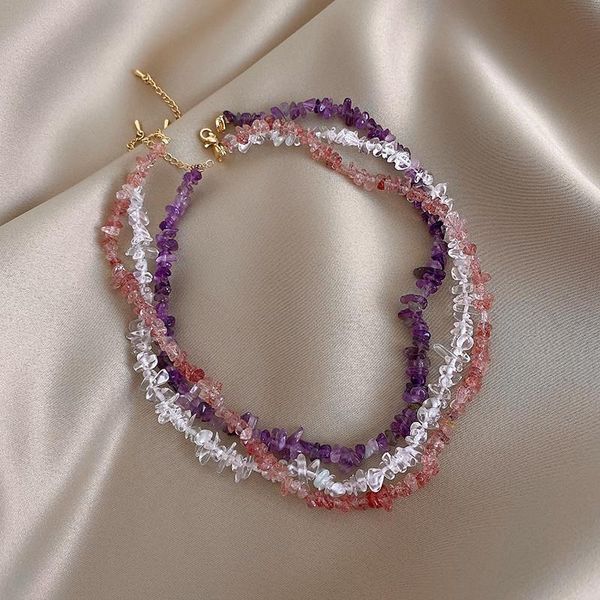 chokers rose quartz choker necklace amethyst crystal beads for teenage egirls summer boho jewelry 2000s aesthetic, Golden;silver
chokers rose quartz choker necklace amethyst crystal beads for teenage egirls summer boho jewelry 2000s aesthetic, Golden;silver
