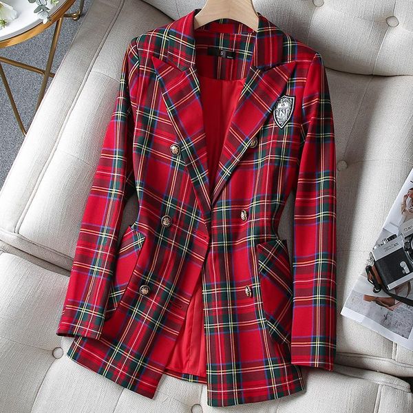 women's suits & blazers korean autumn sports jacket oversized clothing plaid office spring, White;black
women's suits & blazers korean autumn sports jacket oversized clothing plaid office spring, White;black
