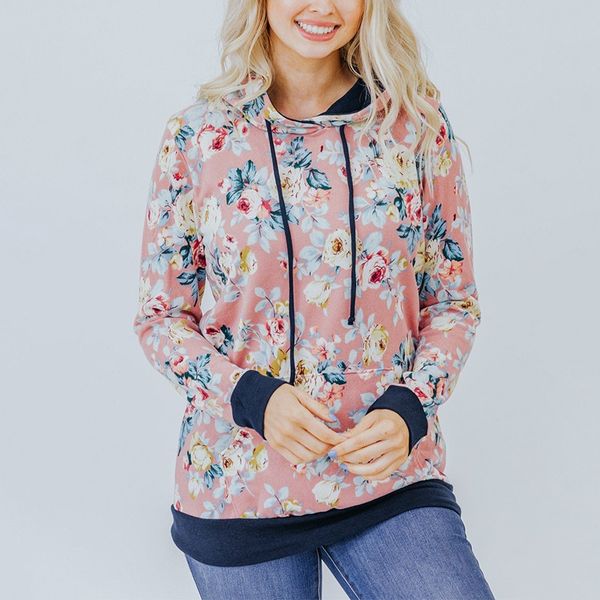 2021 autumn european and american popular casual women's lace up hooded printed sweater, White
2021 autumn european and american popular casual women's lace up hooded printed sweater, White