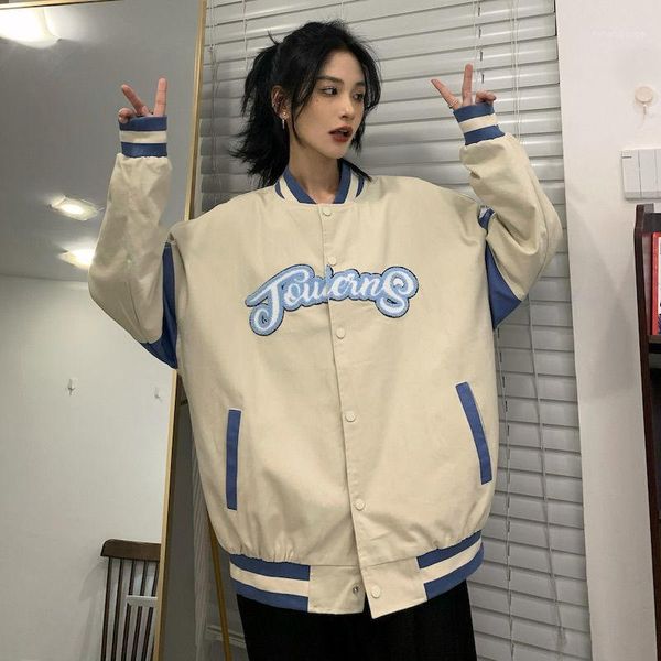 women's jackets tsxt prefall 2021 vintage embroidered thin baseball uniform loose long-sleeved lapel single-breasted jacket coat, Black;brown
women's jackets tsxt prefall 2021 vintage embroidered thin baseball uniform loose long-sleeved lapel single-breasted jacket coat, Black;brown