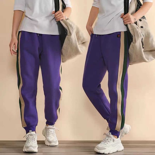 women's jeans winter fleece womens sweatpants thickened patchwork stripes contrast color casual pants female high elastic stretch, Blue
women's jeans winter fleece womens sweatpants thickened patchwork stripes contrast color casual pants female high elastic stretch, Blue