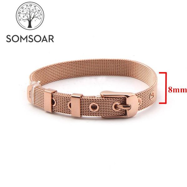 tennis somsoar jewelry rose gold 8mm wide mesh bracelet stianless steel bangle fit diy slide story charms, Golden;silver
tennis somsoar jewelry rose gold 8mm wide mesh bracelet stianless steel bangle fit diy slide story charms, Golden;silver