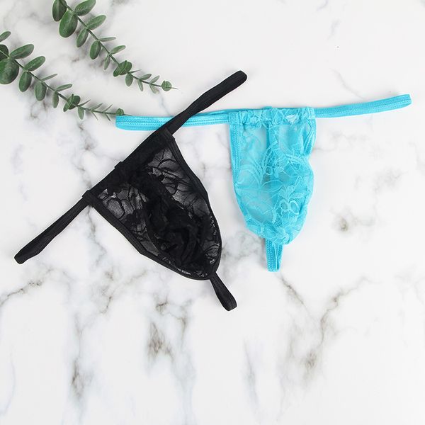 underpants the high-quality goods black men's x-ray lace thong underwear 071, Black;white