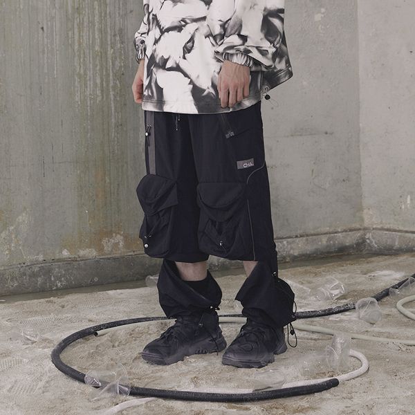 pants fashionable the detachable tube national functional style overalls men's brand multi pocket loose casual splicing, Black
pants fashionable the detachable tube national functional style overalls men's brand multi pocket loose casual splicing, Black