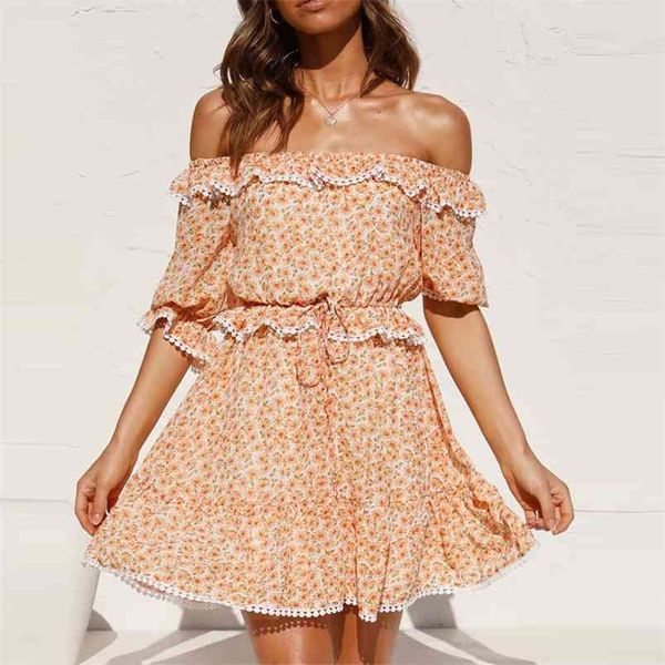 women summer vintage print a-line dress short sleeve off shoulder female fashion elegant mini dresses clothes vestidos 210513, Black;gray
women summer vintage print a-line dress short sleeve off shoulder female fashion elegant mini dresses clothes vestidos 210513, Black;gray
