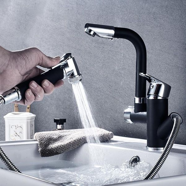bathroom sink faucets basin faucet fashion brass black pull out shower head 360rotation mixer taps &cold
bathroom sink faucets basin faucet fashion brass black pull out shower head 360rotation mixer taps &cold