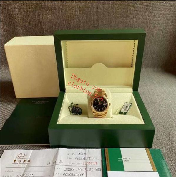waterproof luxury watches sapphire glass mechanical 228238 40mm black dial yellow gold stainless steel bracelet montre de luxe with box pape, Slivery;brown
waterproof luxury watches sapphire glass mechanical 228238 40mm black dial yellow gold stainless steel bracelet montre de luxe with box pape, Slivery;brown