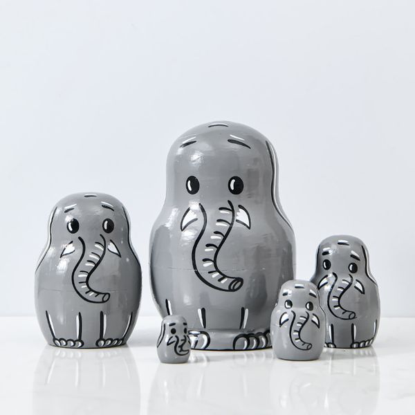 5 layer elephant hand-painted matryoshka wishing doll russian nesting doll creative xmas home decoration toys handicraft#38
5 layer elephant hand-painted matryoshka wishing doll russian nesting doll creative xmas home decoration toys handicraft#38