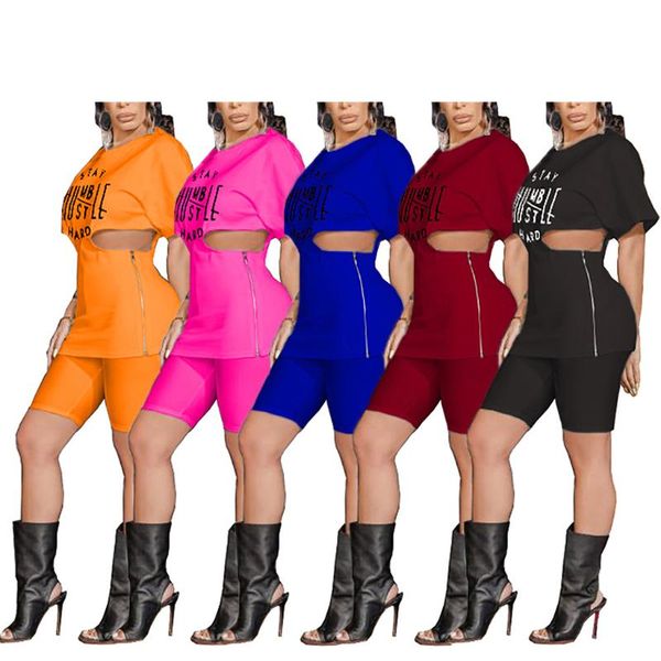 women's tracksuits summer fashion women two piece set letter printed short sleeve hollow zipper crop pants casual biker outfits, Gray
women's tracksuits summer fashion women two piece set letter printed short sleeve hollow zipper crop pants casual biker outfits, Gray