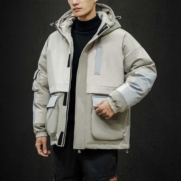 winter thick jacket men warm fashion parka men contrast color casual hooded coat streetwear loose overalls jacket male haze grey, Black
winter thick jacket men warm fashion parka men contrast color casual hooded coat streetwear loose overalls jacket male haze grey, Black
