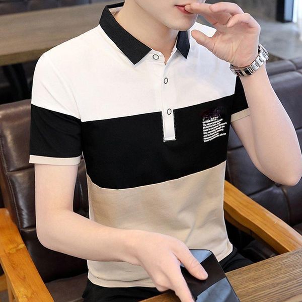 men's t-shirts color matching printing lapel men 's short sleeve summer trendy t- shirt, White;black
men's t-shirts color matching printing lapel men 's short sleeve summer trendy t- shirt, White;black