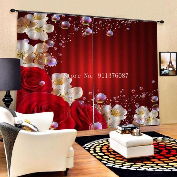 curtain & drapes luxury blackout 3d curtains for living room office red rose perforated washable home bedroom decoration
curtain & drapes luxury blackout 3d curtains for living room office red rose perforated washable home bedroom decoration