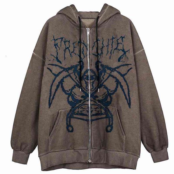 women's hoodies & sweatshirts 90s retro rua y2k marrom hoodies feminino solto esportes zÃper casaco cardigan outono e inverno tendência, Black
women's hoodies & sweatshirts 90s retro rua y2k marrom hoodies feminino solto esportes zÃper casaco cardigan outono e inverno tendência, Black