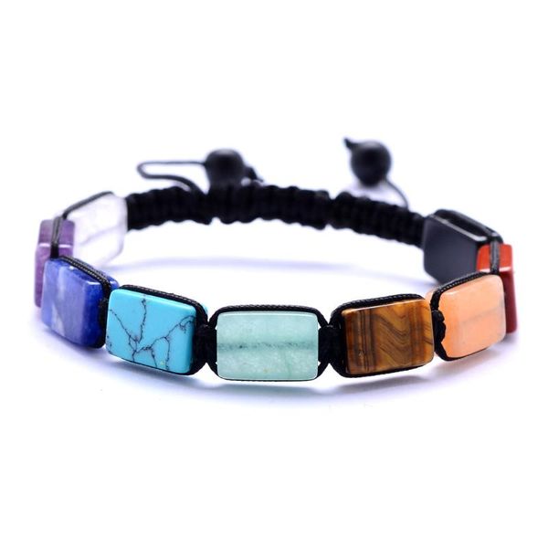 beaded, strands natural seven chakra bracelet hand-tie thread square reiki healing, Black
beaded, strands natural seven chakra bracelet hand-tie thread square reiki healing, Black