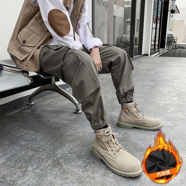 men's pants loose thick hiphop streetwear pocket overalls trendy close-up casual trousers plus velvet fashion clothing winter, Black
men's pants loose thick hiphop streetwear pocket overalls trendy close-up casual trousers plus velvet fashion clothing winter, Black