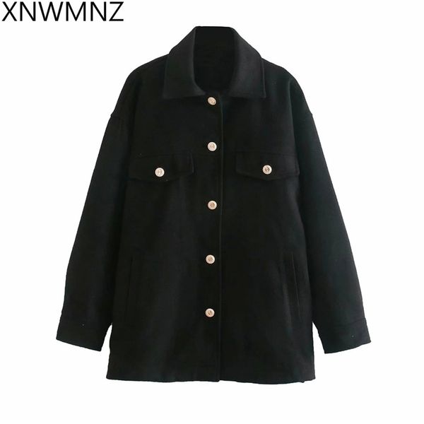 vintage blend overshirt welt pockets oversized jacket coat women fashion lapel collar long sleeve loose outerwear chic 210520, Black;brown
vintage blend overshirt welt pockets oversized jacket coat women fashion lapel collar long sleeve loose outerwear chic 210520, Black;brown