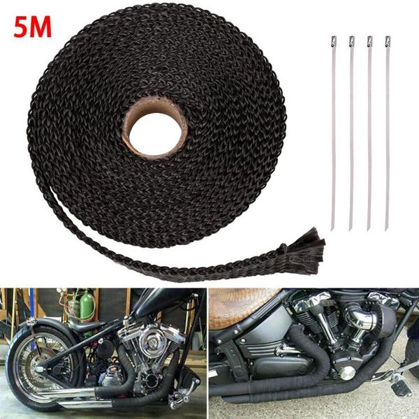 motorcycle exhaust system 5m heat shield fiberglass header pipe manifold insulation thermal tape with 4pcs stainless ties
motorcycle exhaust system 5m heat shield fiberglass header pipe manifold insulation thermal tape with 4pcs stainless ties