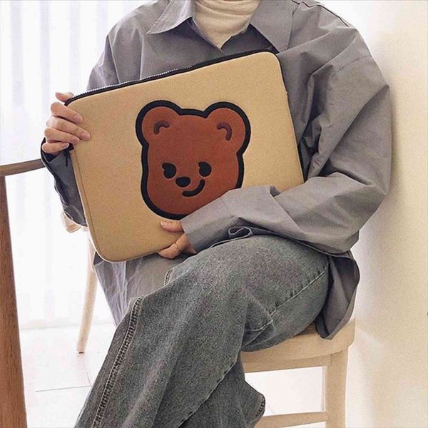 fashion tablet case cute cosmetic bags cartoon ins korea bear embroidery hand protective cover ipad 11 13 inch inner bag
fashion tablet case cute cosmetic bags cartoon ins korea bear embroidery hand protective cover ipad 11 13 inch inner bag