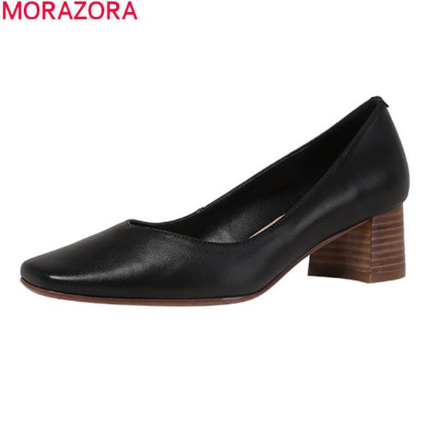 dress shoes morazora 2021 summer party genuine leather shallow women pumps thick heels square toe ladies, Black
dress shoes morazora 2021 summer party genuine leather shallow women pumps thick heels square toe ladies, Black