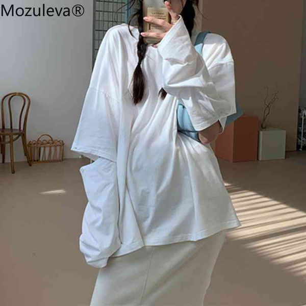 women spring summer t-shirts oversize solid bottoming removable sleeves wild korean minimalist 210427, White
women spring summer t-shirts oversize solid bottoming removable sleeves wild korean minimalist 210427, White