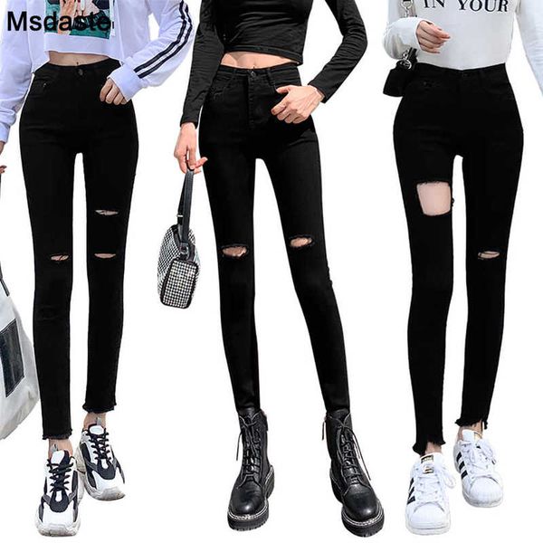 jeans pant denim holes leggings black skinny jean trousers autumn high waist casual elastic slim pencil 210927, Blue
jeans pant denim holes leggings black skinny jean trousers autumn high waist casual elastic slim pencil 210927, Blue