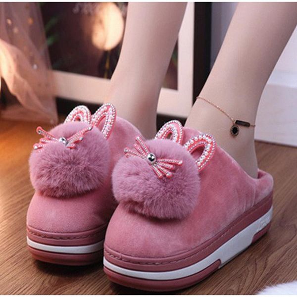 women winter slippers fluffy plush female slipper indoor home shoes casual ladies soft comfort warm shoe woman furry ears, Black
women winter slippers fluffy plush female slipper indoor home shoes casual ladies soft comfort warm shoe woman furry ears, Black