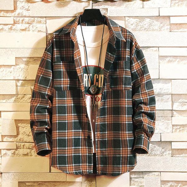 men's casual shirts long sleeve shirt blouse autumn fashion plaid printing loose lapel streetwear men camisas hombre miya, White;black
men's casual shirts long sleeve shirt blouse autumn fashion plaid printing loose lapel streetwear men camisas hombre miya, White;black