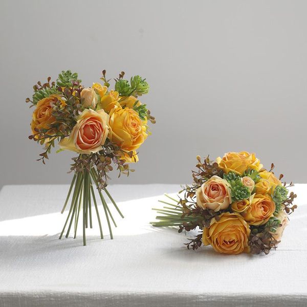 simulation rose bouquet home decoration accessories table flower wedding bride hand artificial silk roses decorative flowers & wreaths
simulation rose bouquet home decoration accessories table flower wedding bride hand artificial silk roses decorative flowers & wreaths
