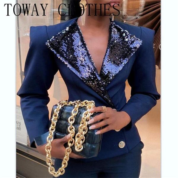 women's suits & blazers long sleeve buttoned sequins blazer coat chic office lady fashion notched collar ladies outerwear stylish, White;black
women's suits & blazers long sleeve buttoned sequins blazer coat chic office lady fashion notched collar ladies outerwear stylish, White;black