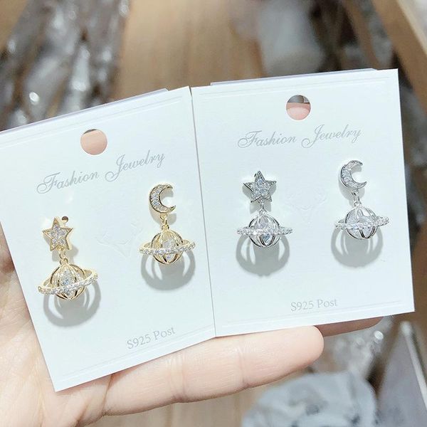 stud delicate 14k gold plated star moon earrings for women luxury zircon cz gift, Golden;silver
stud delicate 14k gold plated star moon earrings for women luxury zircon cz gift, Golden;silver