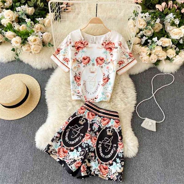 women fashion round neck short sleeve printed + high waist wide leg s two piece sets r693 210527, White
women fashion round neck short sleeve printed + high waist wide leg s two piece sets r693 210527, White