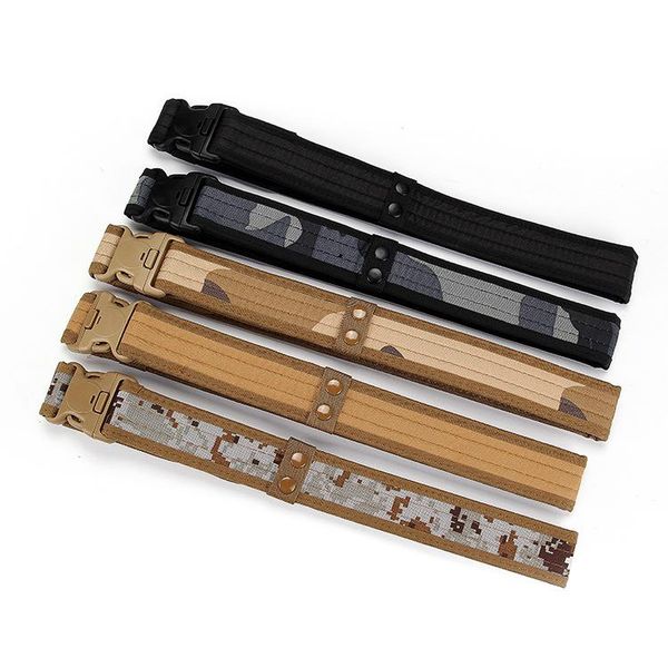 belts suitable for both men and women military strategy tactics training canvas belt outdoor hunting climbing, Black;brown 
belts suitable for both men and women military strategy tactics training canvas belt outdoor hunting climbing, Black;brown