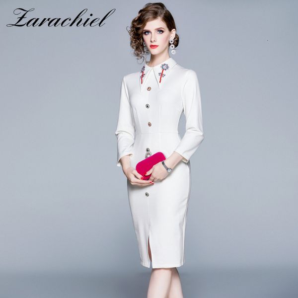 dresses autumn beading lapel collar vintage button split vestidos winter wrist sleeve knee-length bodycon pencil office work, Black;gray
dresses autumn beading lapel collar vintage button split vestidos winter wrist sleeve knee-length bodycon pencil office work, Black;gray