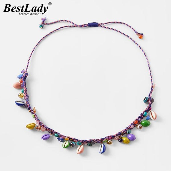 lady est beaded shell necklace for women bohemian multicolored nature stone woven cord wedding jewelry gifts pendant necklaces, Silver
lady est beaded shell necklace for women bohemian multicolored nature stone woven cord wedding jewelry gifts pendant necklaces, Silver