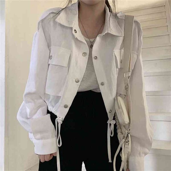 women's spring autumn orean retro style lapel single-breasted loose drawstring waist long-sleeved female ll396 210506, Black;brown
women's spring autumn orean retro style lapel single-breasted loose drawstring waist long-sleeved female ll396 210506, Black;brown